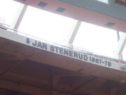 Jan Stenerud's name was honored at Arrowhead Stadium's former ring of honor.
