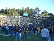 Big Game at California 2006. Cal fans rush the field.