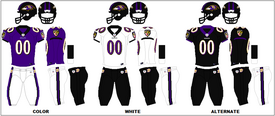 baltimore ravens home jersey colors
