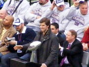 Eli Manning at rally after Super Bowl XLII