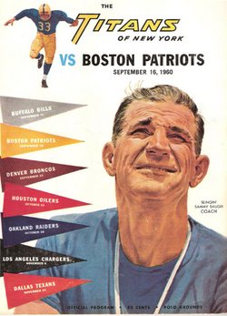 Patriots Titans program 1960