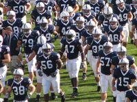 The Nittany Lions taking the field against Minnesota in 2005.