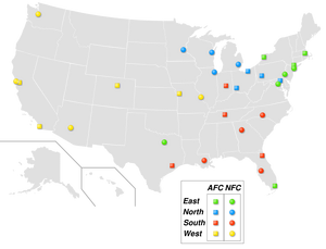 US National Football League Teams Location-en svg