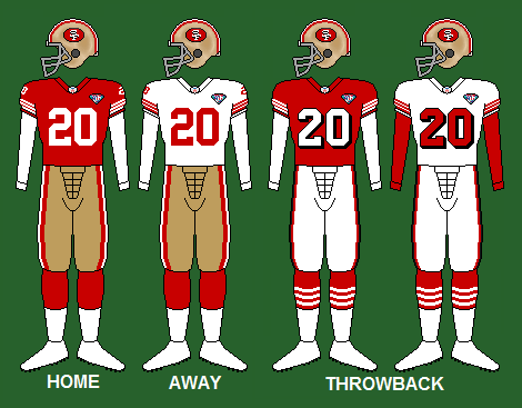 1994 san francisco 49ers uniforms