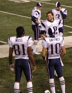 26 December 2010: All pro receiver Randy Moss sitting on the