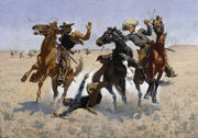 Frederic Remington - Aiding a Comrade - Google Art Project