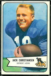 100 Jack Christiansen football card