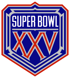 Super Bowl XXV (25) Oversized Commemorative Pin