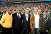 David Petraeus, Lynn Swann, Roger Craig, John Elway, Roger Goodell at Super Bowl 43