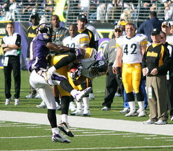 Hines Ward making a catch