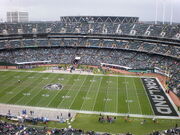 Oakland Coliseum field from Mt