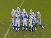 Peyton Manning huddle