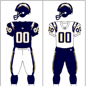 san diego chargers 1980 uniforms