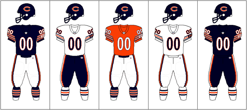 Chicago Bears logos, uniforms, and mascots, American Football Database