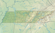 USA Tennessee relief location map
