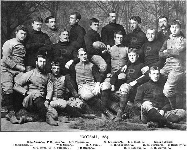 1889 Princeton Tigers football team American Football Database Fandom