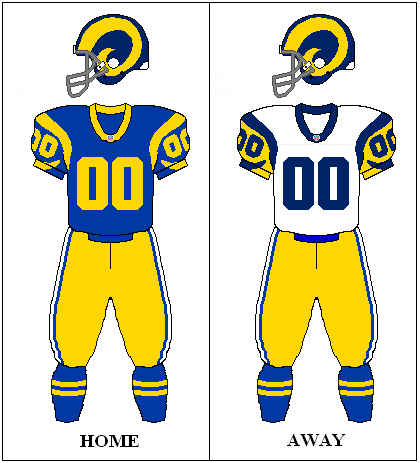 1970 la rams uniforms