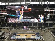 Cowboys Stadium configured for basketball