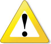 Warning triangle yellow