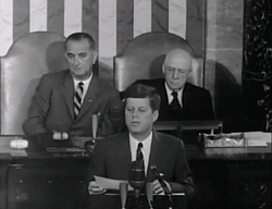 Event: Kennedy announces manned Moon landing (1961)