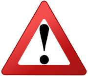 Warning triangle red