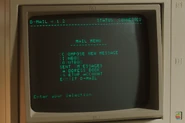 D-Mail v.1.2 on an Apple II, 1983