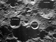 Earth based radar image of lunar south pole craters