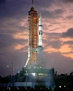 Saturn IB Apollo-Soyuz.jpg (7.12 MB) Saturn IB on launchpad with "milkstool" (Apollo-Soyuz, 1975)