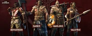 For Honor Berserker Raider Warlord Valkyrie.jpg (550 KB) A Raider alongside a Berserker, a Warlord, and a Valkyrie.