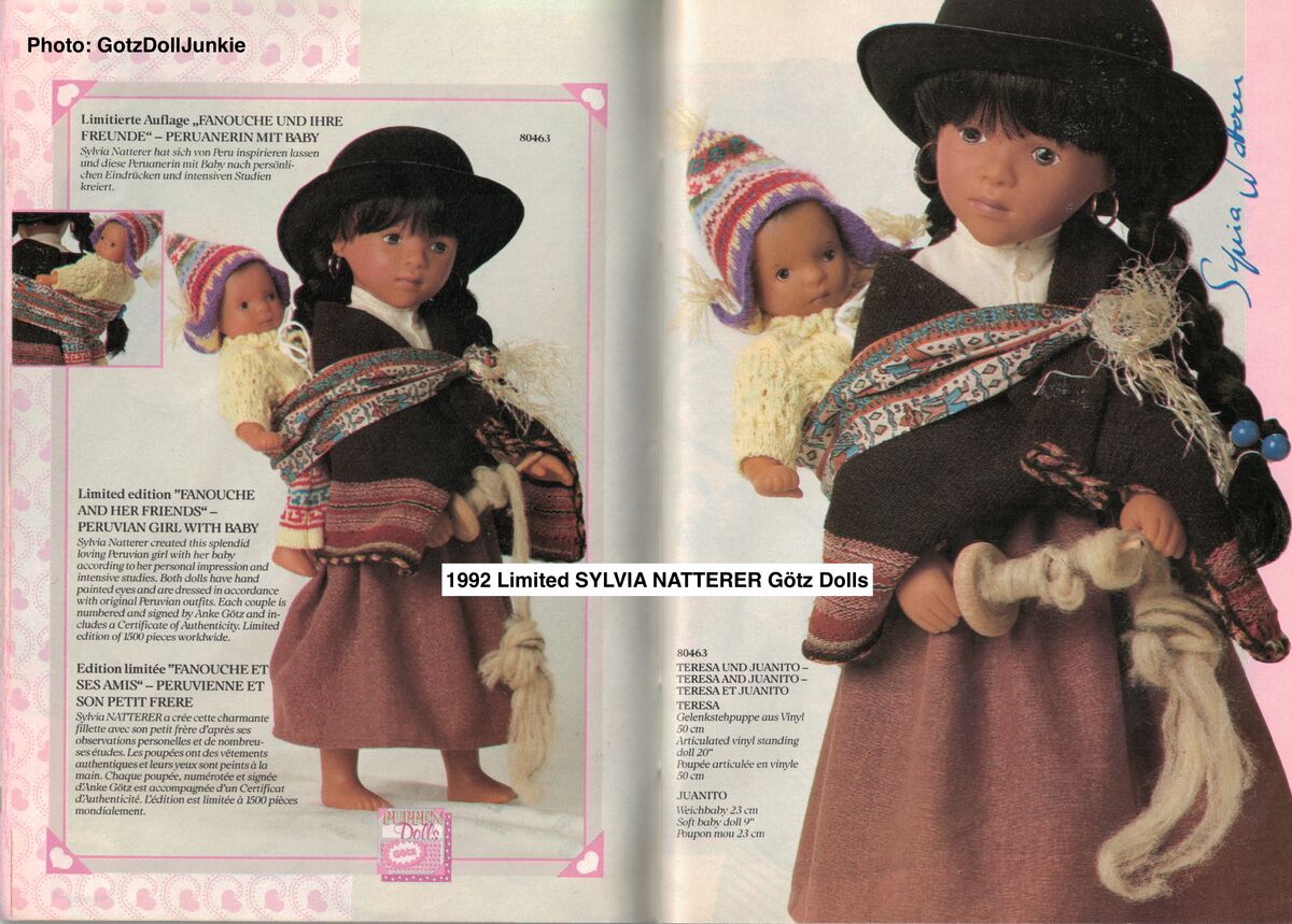 洋書 FOR THE LOVE DOLLS 1992 TERESA and JUANITO - Gotz Artist Dolls Designed by