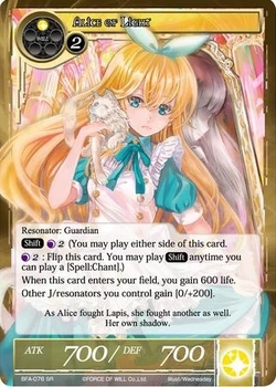 Alice Of Light Force Of Will Tcg Wiki Fandom