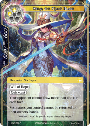 Zero, The King's Blade | Force of Will TCG Wiki | Fandom Zero, The King's Blade | Force of Will TCG Wiki | Fandom