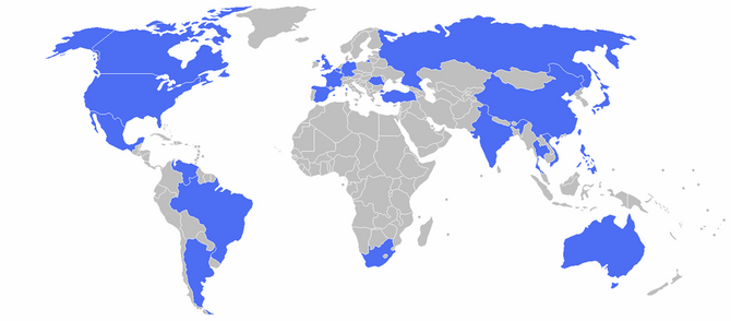 The global locations of Ford Motor Company