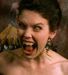 Janette with fangs