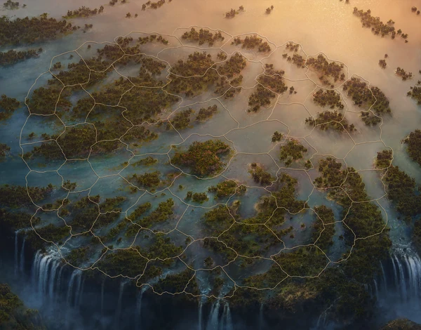 Guild Battlegrounds Map Waterfall Archipelago