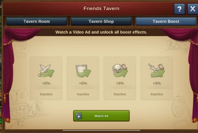 Tavern boosts with ads