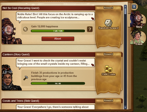 Quests panel - Story Side Recurring