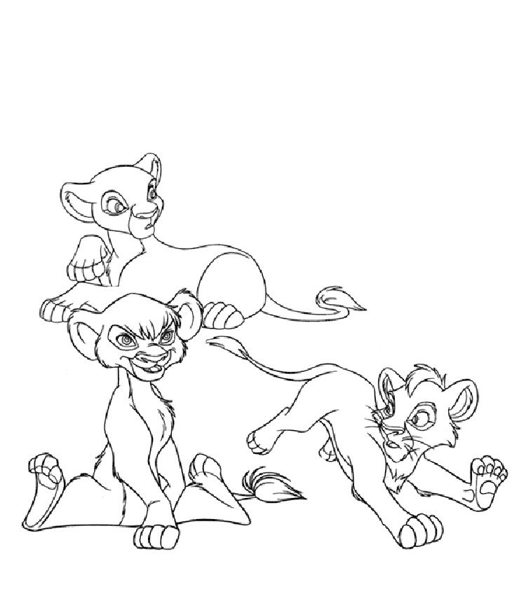 lion king 2 vitani coloring pages