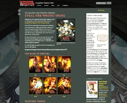 The Forgotten Realms Wiki during the Honor Among Thieves promotion.