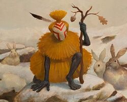 A snow-loving chwinga and their rabbit friends.