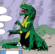 A greater basilisk in the AD&D comic "The Bounty Seekers Of Manshaka".