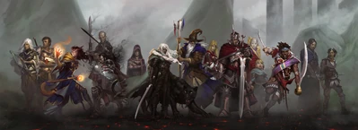 Community-Page-Header.jpg (1.42 MB) The characters of The Sundering series by Tyler Jacobson (Malik pictured far right)