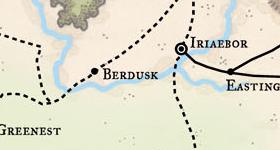 Map of the area around Berdusk, circa 1372 DR