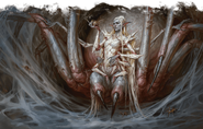 Lolth as depicted in Vecna: Eve of Ruin. Art by Ekaterina Burmak.