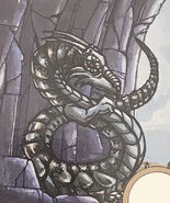 A depiction of a behir from AD&D Trading Cards.