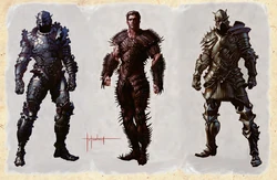 Gondegal in battle armors granted by his magical rings.