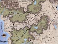 A 14th century DR map of the Great Dale, sowing Ashanath and the City of Weeping Ghosts.