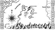 The map of Icewind Dale from the Icewind Dale Trilogy omnibus.