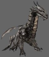 A bronze dragon as it appears in the game editor of Neverwinter Nights.