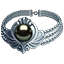 A black pearl choker.
